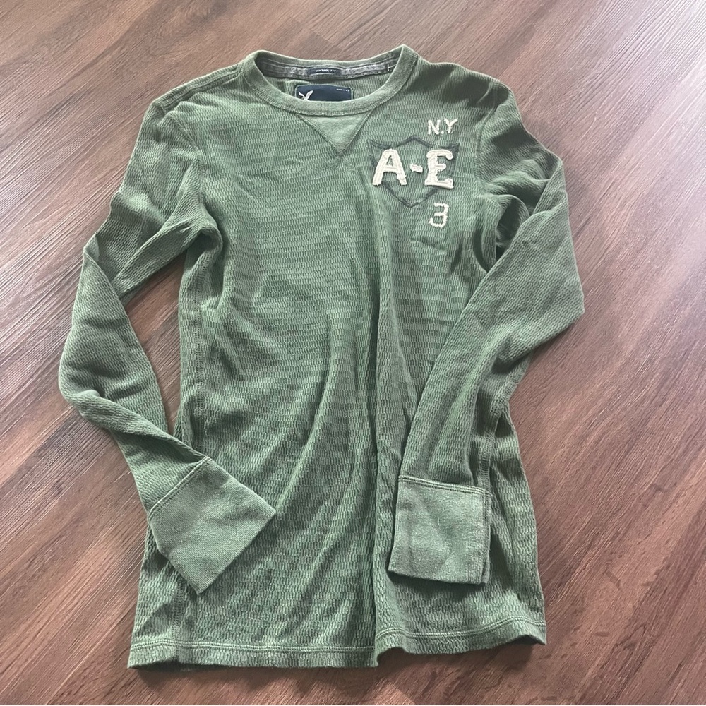 american eagle army green long sleeve